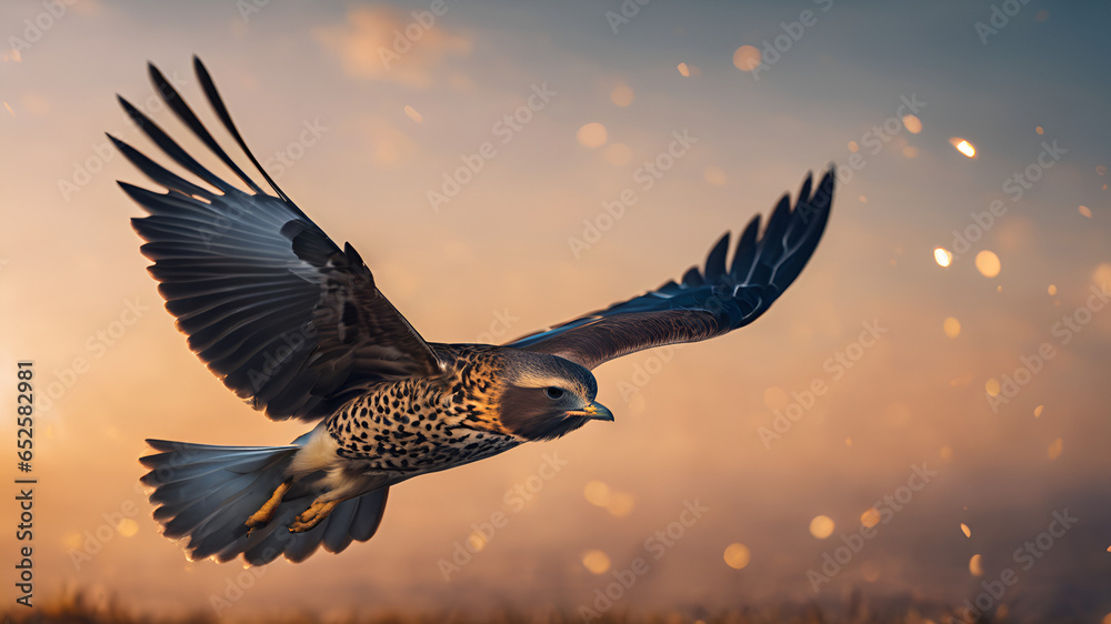 Obraz premium birds flying above the clouds