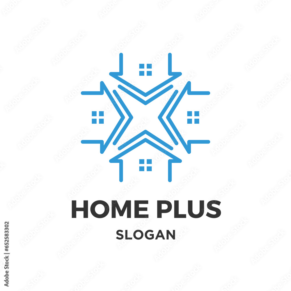 Homeplus building vector logo