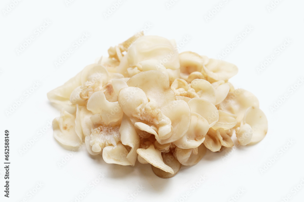 White jelly mushroom or white ear mushroom White jelly mushroom or white ear mushroom