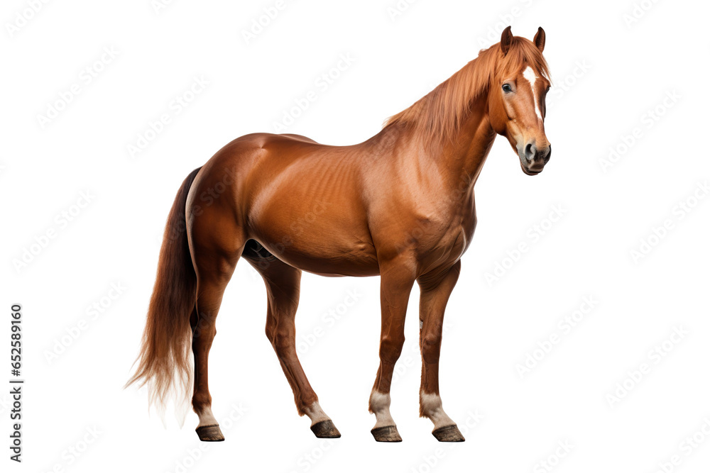 a beautiful horse full body on a white background studio shot isolated PNG a beautiful horse full body on a white background studio shot isolated PNG