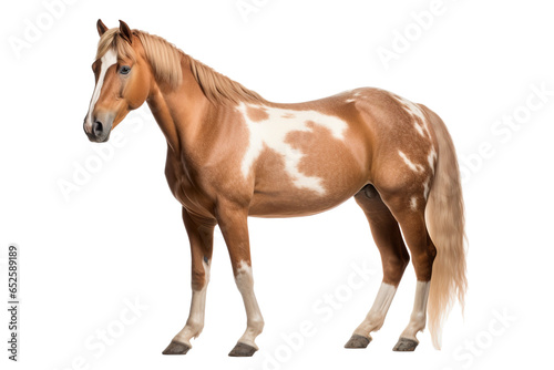 a beautiful horse full body on a white background studio shot isolated PNG