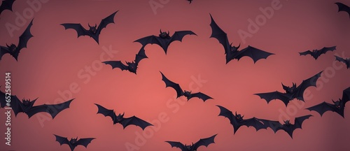Abstract background for halloween concept with bats from Generative AI
