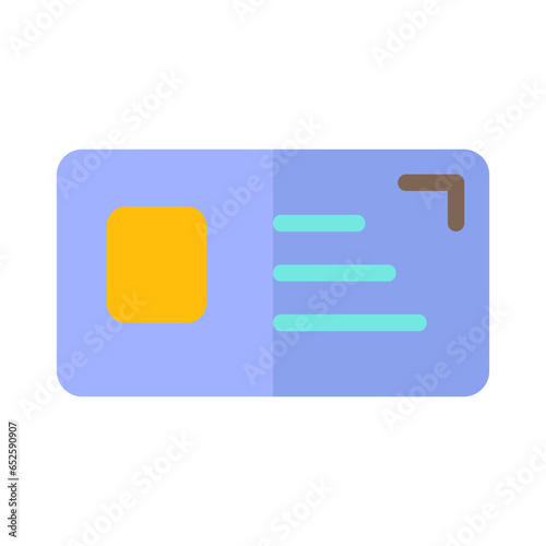 business ID card e commerce flat icon logo 