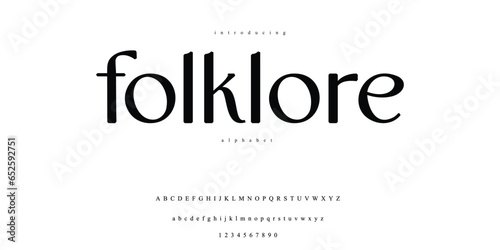 Elegant Modern Classic Serif Font Lettering Typography Font Alphabet. vector illustration