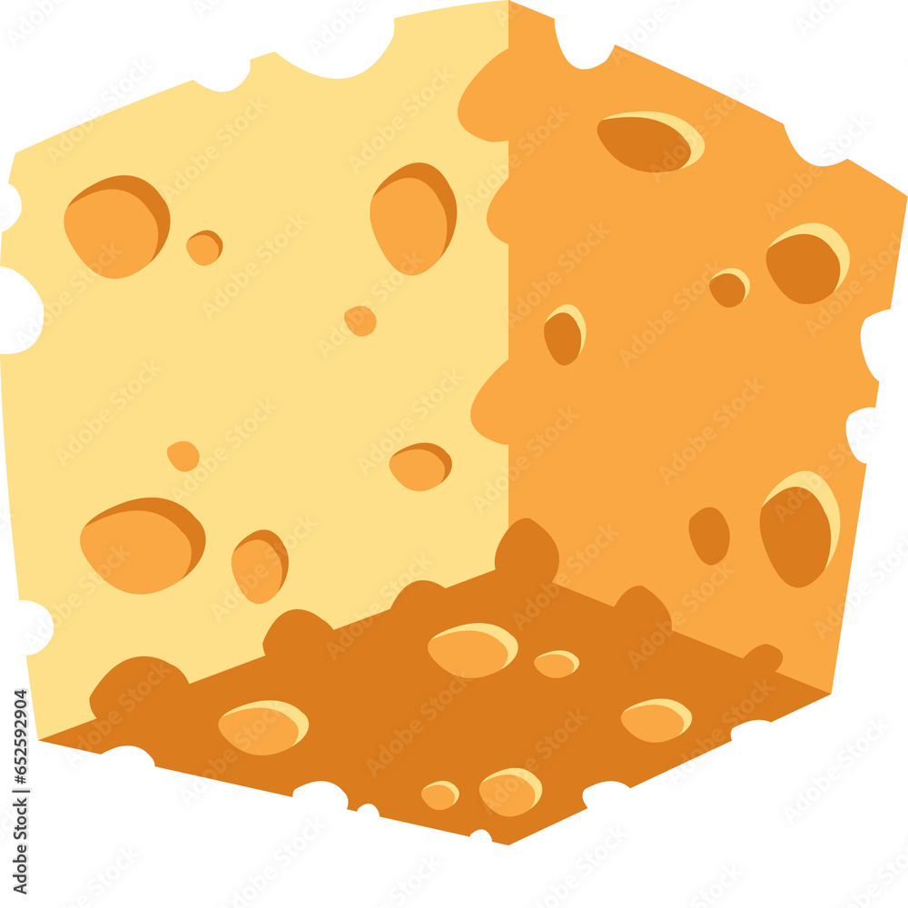 Illustration Flat Design Cheese Illustration Flat Design Cheese