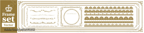 decorative frame set Vector