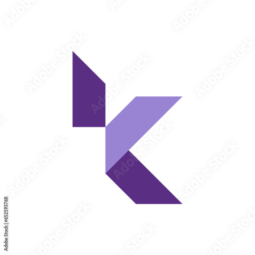 Monogram initial K letter mark logo design. Monogram design vector K logo. Monogram initial letter mark K logo. Design simple K monogram