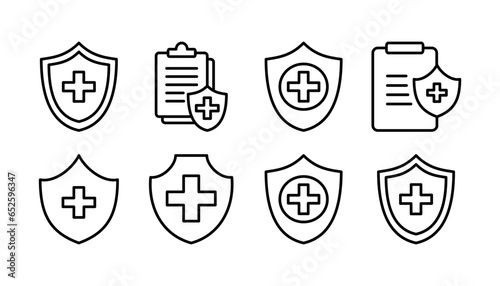 Health insurance icon vector. medical insurance icon