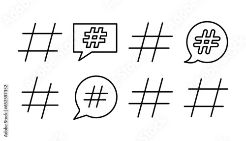 Hashtag icon vector. hashtag simbols