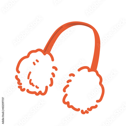 赤いイヤーマフのベクターイラスト 