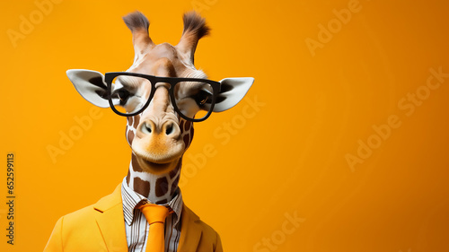 The Amusing Giraffe at the Party with a Silly Expression