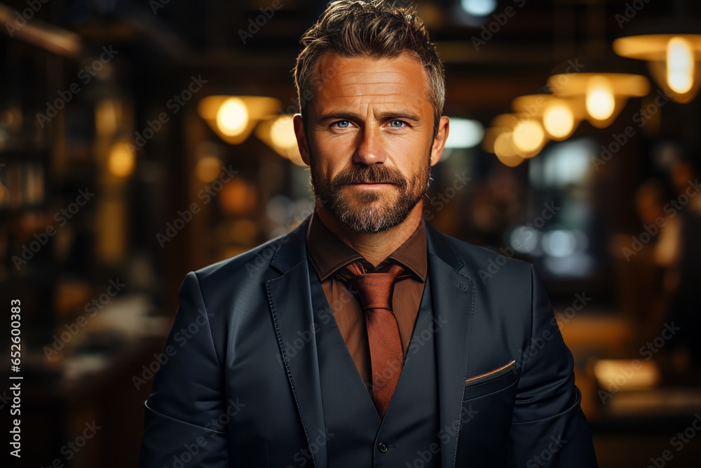 Fototapeta premium Confident entrepreneur, Generative AI