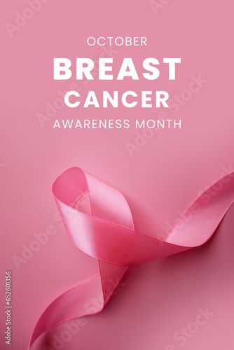 Breast cancer pink october ribbon awareness. Pink Ribbon. October is Cancer Awareness Month.