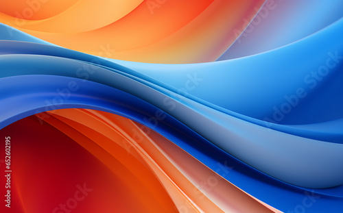abstract background featuring vibrant and dynamic bent spherical shapes in warm colors. 