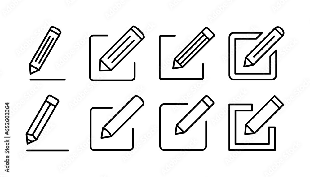 Edit icon vector. edit document sign and symbol. pencil