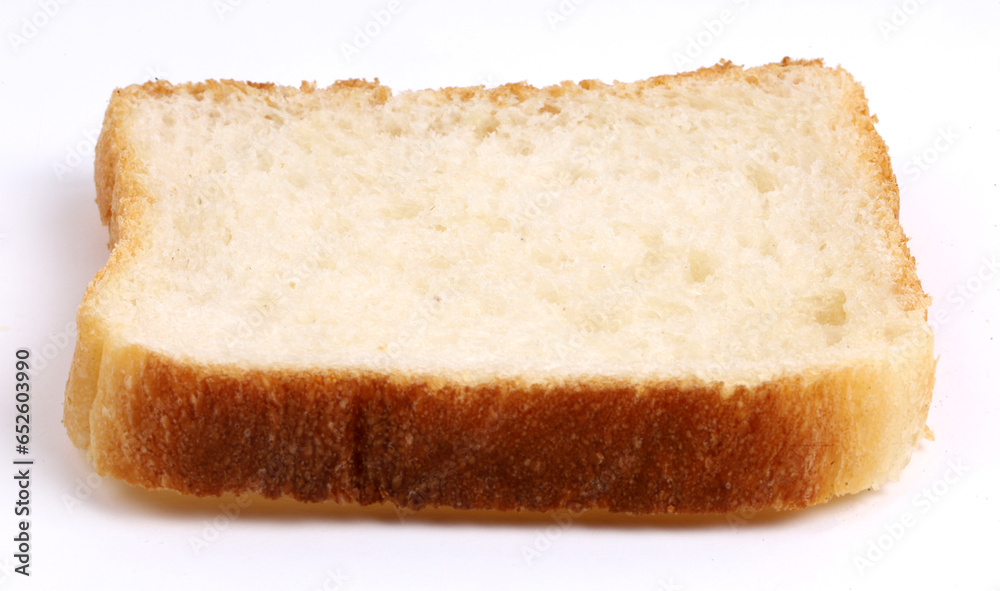 Sandwich white bread on white background, new angles