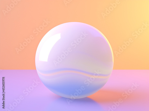 Abstract Geometric Figures, Three-dimensional sphere rectangular objects isolated on blue-pink background with empty space, 3D render