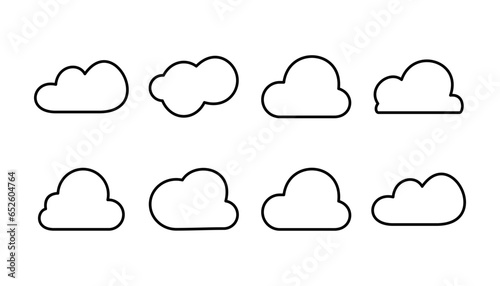 Cloud icon vector. cloud data. cloud services