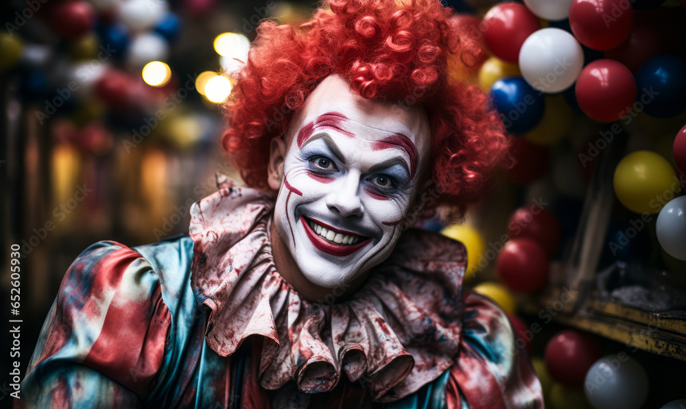 Fears and Cheers: Halloween Clown Ready to Celebrate
