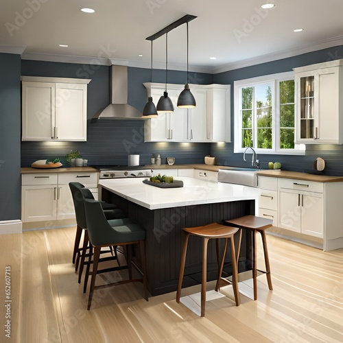 modern kitchen interior with kitchen Generating using By AI Technology