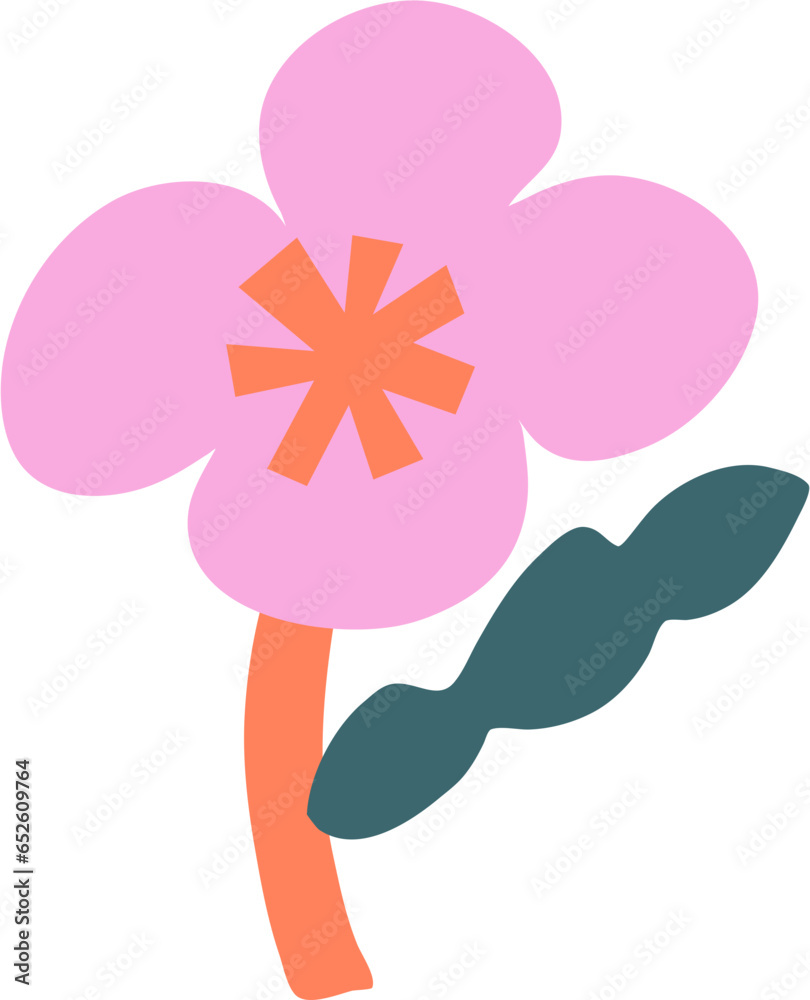 trendy abstract floral illustration hand drawn trendy abstract floral illustration hand drawn