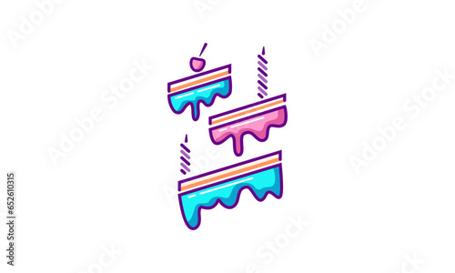 unique cake, bakery logo