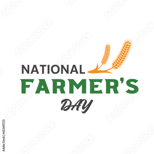 National Farmer's Day. text and illustration design for greetings, backgrounds, banners, posters.