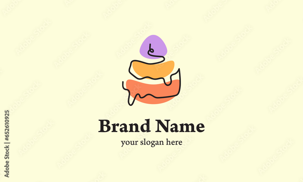 Cake Logo for Bakery and Cake Company. Cake Logo for Bakery and Cake Company.