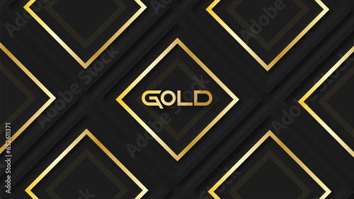 Luxurious Elegant Golden Background. Vector Typography Slide.