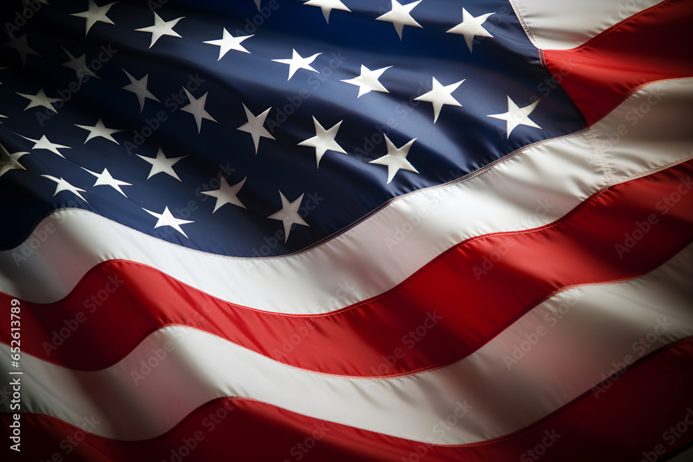 Detailed close-up macro shot of the American Flag as a background Detailed close-up macro shot of the American Flag as a background