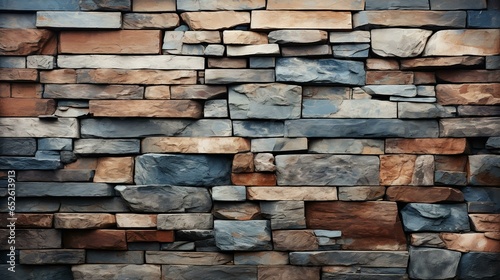 Wall texture of sharp stone bricks tiles background