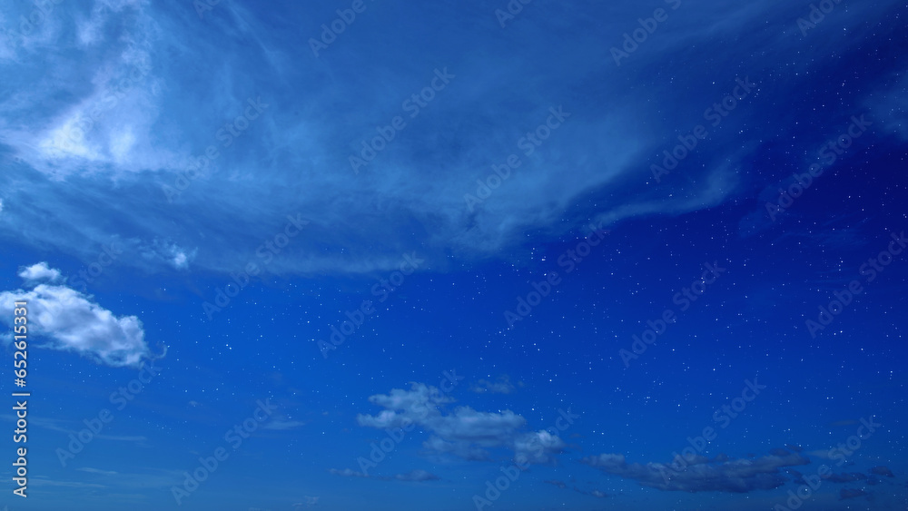 Clouds with a starry sky