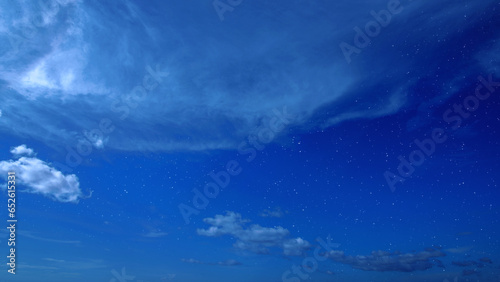 Clouds with a starry sky