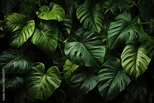 Exotic Monstera Leaf Seamless Pattern for Summer Vibes. AI Generative.