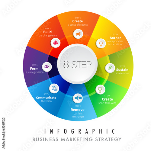 Infographic template for business 8 Steps processes modern Timeline chart with table, and presentation business can be used for Business concept