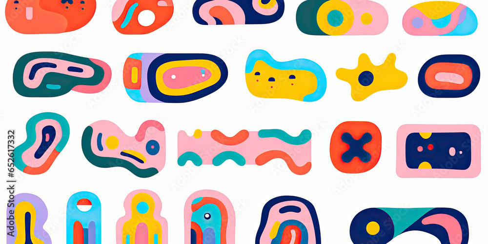 abstract shapes sticker