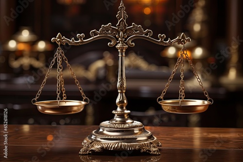 vintage law scales - symbol for justice (Generative AI)