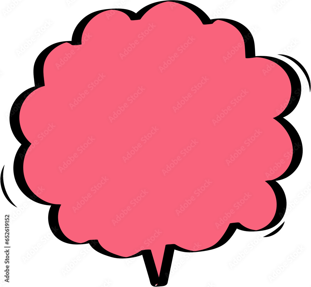 Colorful pastel pink color speech bubble balloon icon sticker memo keyword planner text box banner, flat png transparent element design