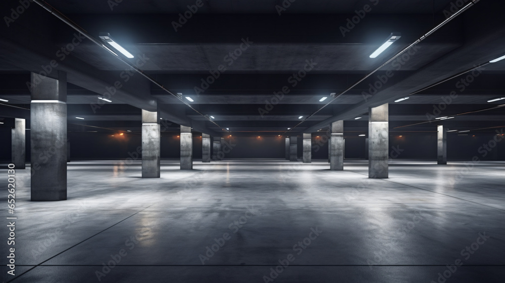 Modern Retro Oval Sci Fi Futuristic Warehouse Tunnel
