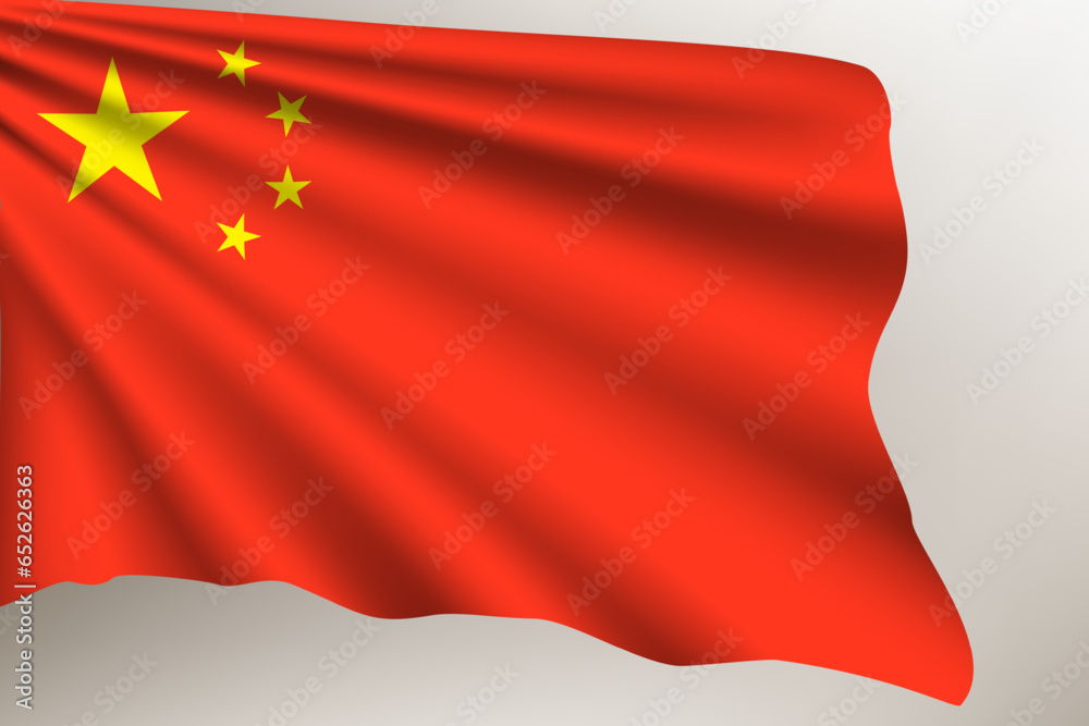 waving flag china vector graphic design background