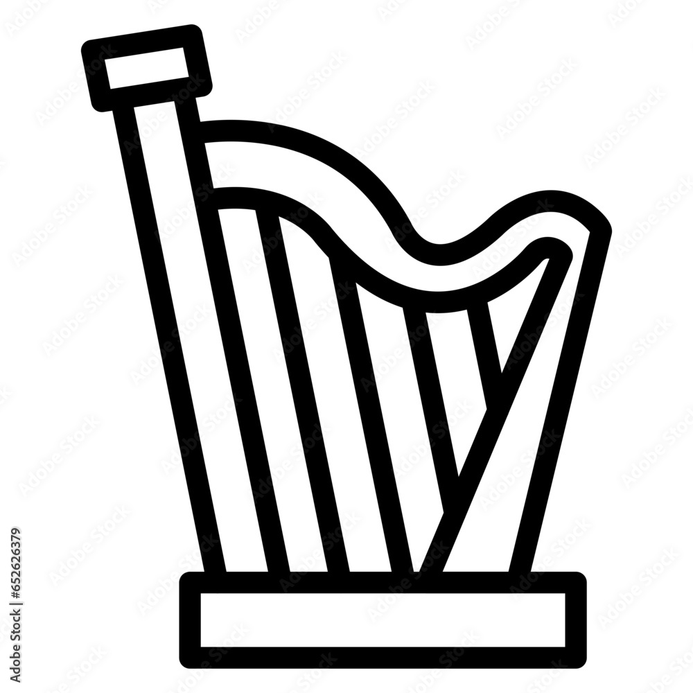 Vector Design Harp Icon Style
