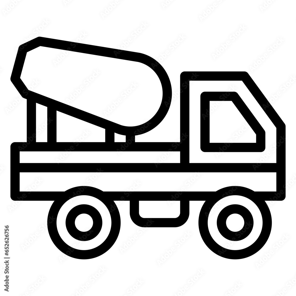 Vector Design Concrete Mixer Truck Icon Style