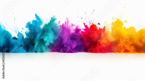 Colorful Powder Explosion from Rainbow Holi Paint