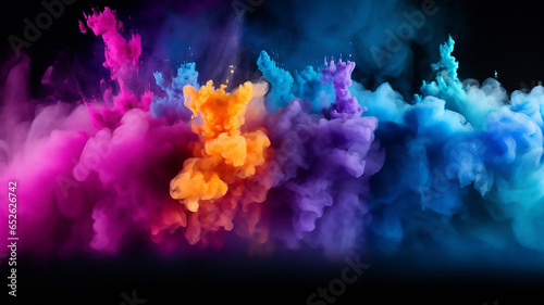 Color Explosion with Rainbow Holi Paint and Powder