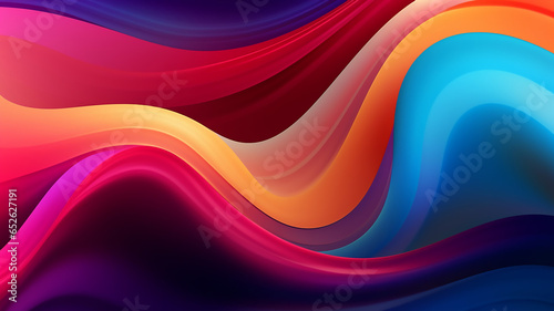 Vibrant Colorful Fluid Abstract 3D Gradient Blend