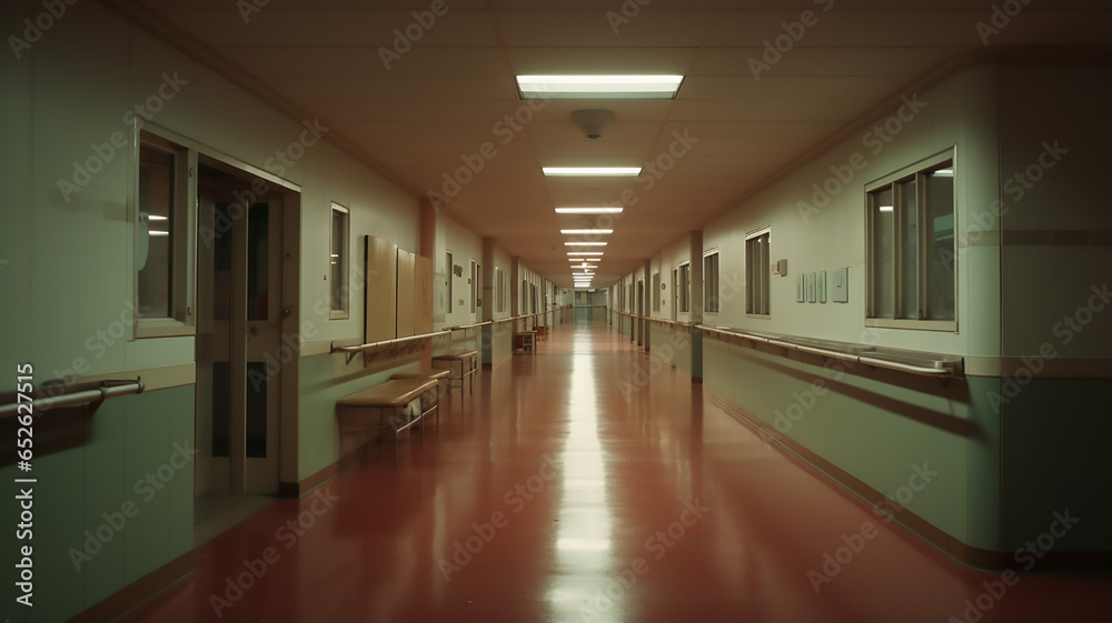 Blurry Hospital Corridor