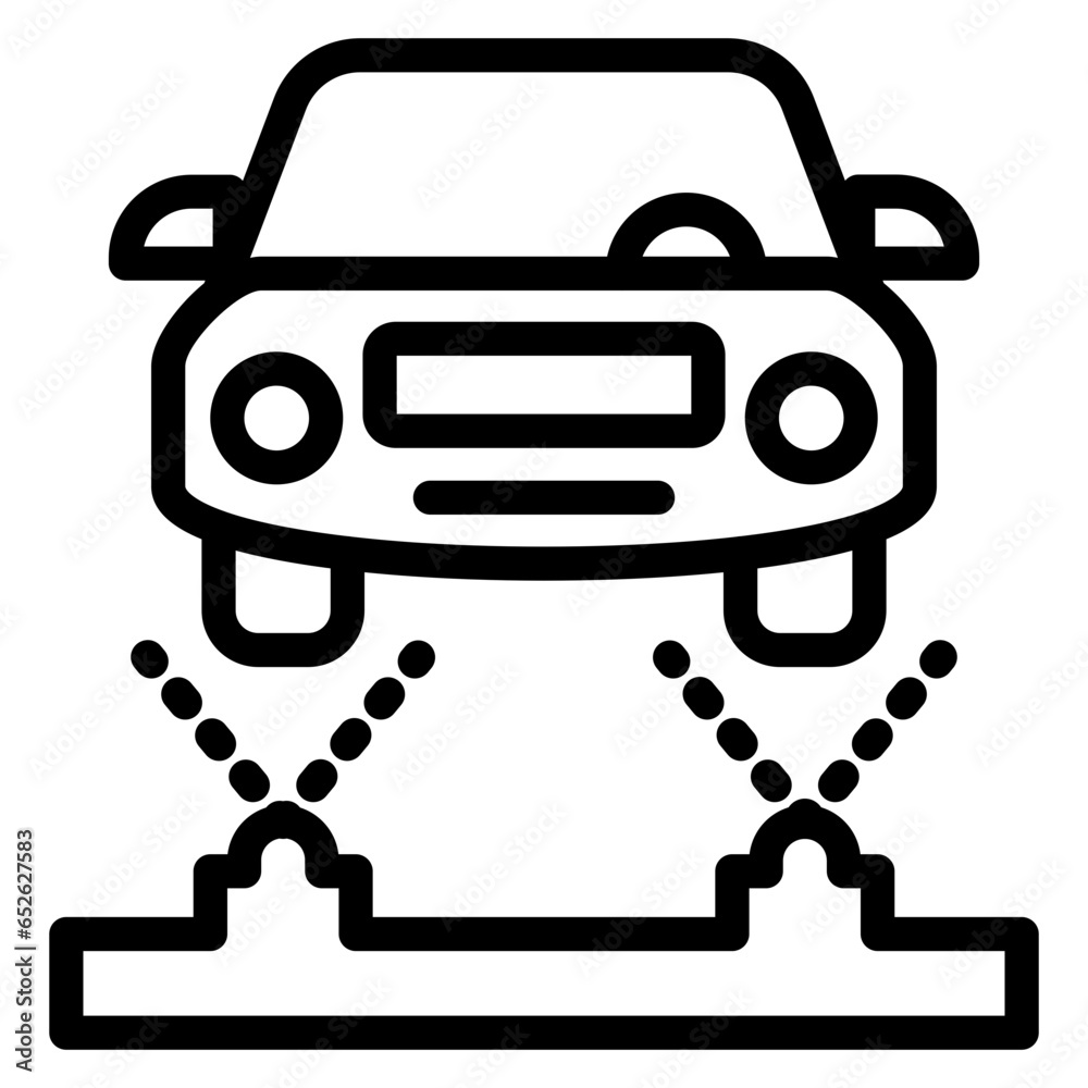Vector Design Undercarriage Flush Icon Style Vector Design Undercarriage Flush Icon Style