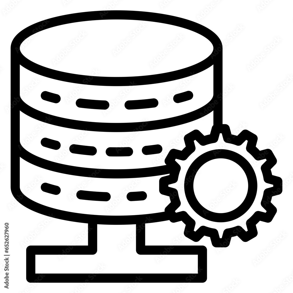 Vector Design Database Settings Icon Style Vector Design Database Settings Icon Style