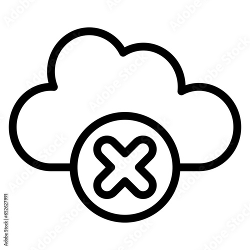 Vector Design Cloud Inaccessible Icon Style