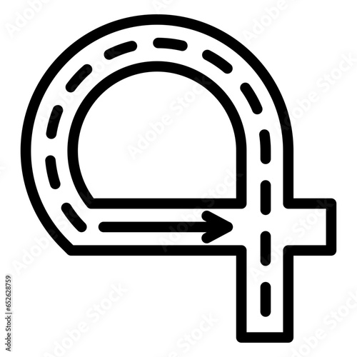 Vector Design Road Ramps Icon Style